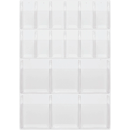 Artikelbild 3 für helit Wandprospekthalter transparent DIN A4, 1/3 DIN A4, Artikelnummer 605766
