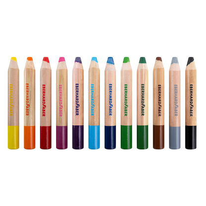 Artikelbild 19 für EBERHARD FABER Jumbo MiniMaxi 3in1 Buntstifte farbsortiert, 12 St., Artikelnummer 100087
