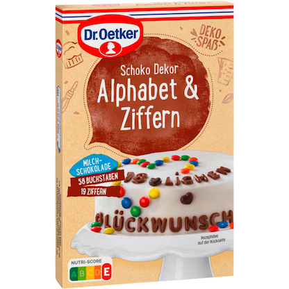 Artikelbild 24 für Dr. Oetker Schoko Dekor Alphabet & Ziffern Dekor, Artikelnummer 576669
