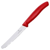 Artikelbild 1 für VICTORINOX Frühstücksmesser Swiss Classic silber, rot glatt, 1 St., Artikelnummer 100836