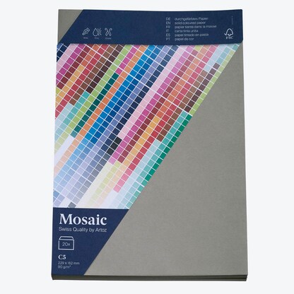 Artikelbild 2 für artoz Briefumschläge Mosaic DIN C5 ohne Fenster zement haftklebend 20 St., Artikelnummer 250146