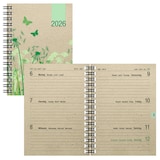 Artikelbild 1 für ZETTLER KALENDER Taschenkalender Graspapier mit Spirale 2026 grün, Artikelnummer 559084