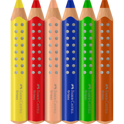 Artikelbild 3 für FABER-CASTELL Grippy Buntstifte farbsortiert, 6 St., Artikelnummer 589246