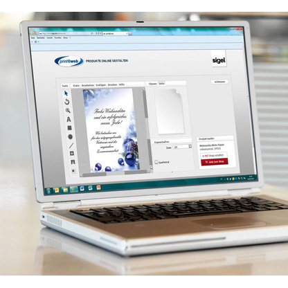 Artikelbild 4 für SIGEL Weihnachtsbriefpapier Blue Harmony Motiv DIN A4 90 g/qm 100 Blatt, Artikelnummer 322297