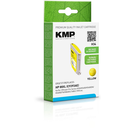 Artikelbild 2 für KMP H34 gelb Druckerpatrone kompatibel zu HP 88XL (C9393AE), Artikelnummer 640789