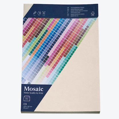 Artikelbild 2 für artoz Briefumschläge Mosaic DIN C5 ohne Fenster elfenbein haftklebend 20 St., Artikelnummer 250157