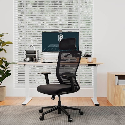 Artikelbild 4 für FlexiSpot Bürostuhl BS3 Stoff schwarz, Gestell schwarz, Artikelnummer 444709