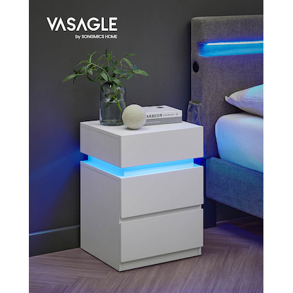 Artikelbild 3 für VASAGLE Nachttisch weiß 40,0 x 35,0 x 55,0 cm, Artikelnummer 438808