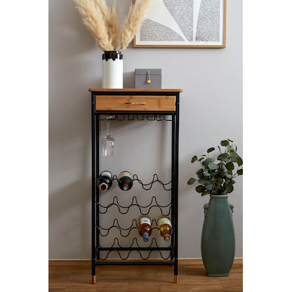 Artikelbild 7 für WENKO Weinregal Loft schwarz, braun 48,0 x 30,0 x 95,0 cm, Artikelnummer 530307