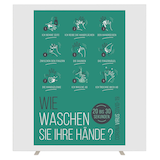 Artikelbild 1 für PAPERFLOW Trennwand easyScreen, Hände-Waschen weiß 160,0 x 174,0 cm, 1 St., Artikelnummer 210961