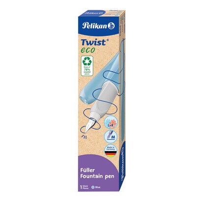 Artikelbild 2 für Pelikan Twist eco Patronenfüller blau M (mittel), Artikelnummer 928965