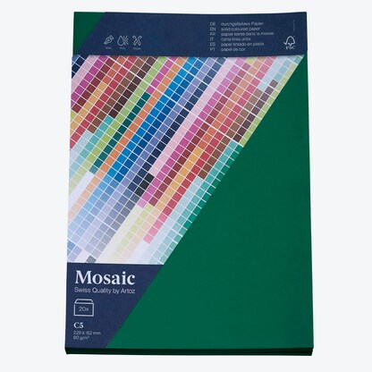 Artikelbild 2 für artoz Briefumschläge Mosaic DIN C5 ohne Fenster tannengrün haftklebend 20 St., Artikelnummer 250169