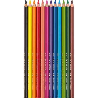 Artikelbild 3 für FABER-CASTELL Ergonomics Buntstifte farbsortiert, 12 St., Artikelnummer 589428