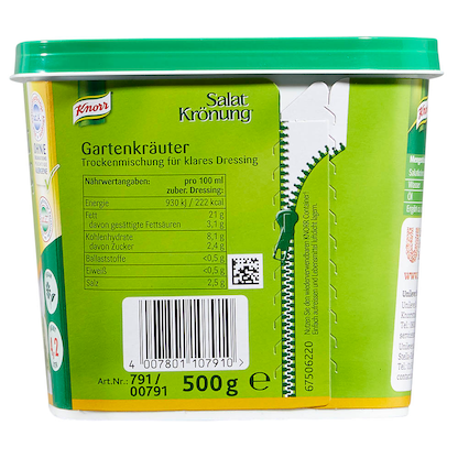 Artikelbild 3 für Knorr® Gartenkräuter Salatdressing 500,0 g, Artikelnummer 178857