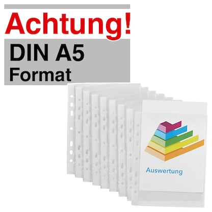 Artikelbild 1 für 100 Lands Prospekthüllen DIN A5 glasklar glatt 0,08 mm, Artikelnummer 202612
