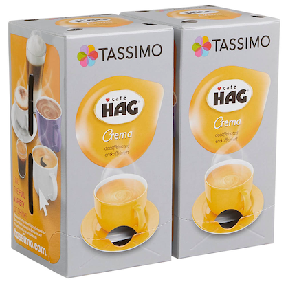 Artikelbild 3 für TASSIMO Café HAG Crema Kaffeediscs, Arabica- und Robustabohnen kräftig, 16 Portionen, Artikelnummer 830240
