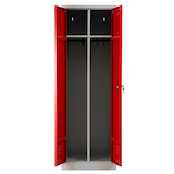 Artikelbild 1 für Gürkan Spind lichtgrau, feuerrot 103450, 1 Schließfach 60,0 x 50,0 x 180,0 cm, Artikelnummer 560209