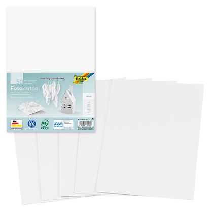 Artikelbild 2 für folia Fotokarton weiß 180 g/qm 50 Blatt, Artikelnummer 132725