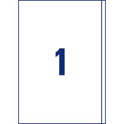 Artikelbild 5 für 100 AVERY Zweckform Etiketten 3418 weiß 200,0 x 297,0 mm, Artikelnummer 636597