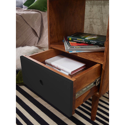 Artikelbild 9 für WOHNLING Nachttisch Massivholz sheesham 40,0 x 35,0 x 70,0 cm, Artikelnummer 905723