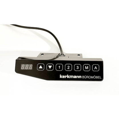 Artikelbild 6 für Kerkmann Move 1 plus elektrisch höhenverstellbarer Schreibtisch weiß rechteckig, T-Fuß-Gestell grau 180,0 x 80,0 cm, Artikelnummer 510218