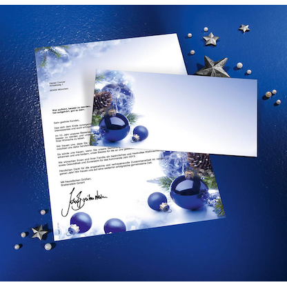 Artikelbild 3 für 50 SIGEL Weihnachtsbriefumschläge Blue Harmony DIN lang ohne Fenster, Artikelnummer 322818