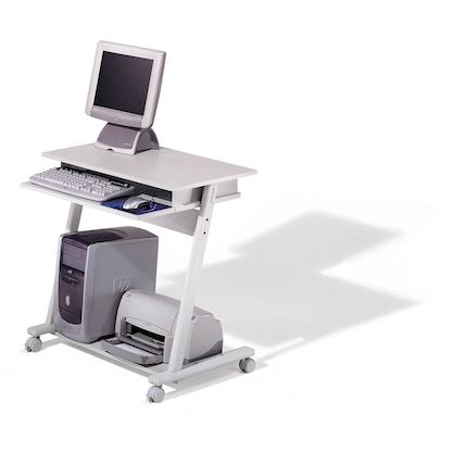 Artikelbild 6 für rocada ZETA PC-Tisch mit Rollen lichtgrau 80,0 x 50,0 x 79,0 cm, Artikelnummer 585930