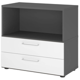 Artikelbild 1 für HAMMERBACHER Regalschrank FlexWall, VFW28S2KG/G/W/BS grafit, weiß 80,0 x 40,0 x 74,6 cm, Artikelnummer 950057