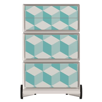 Artikelbild 3 für PAPERFLOW easyBox Vintage Rollcontainer weiß, bunt 4 Auszüge 39,0 x 43,6 x 64,2 cm, Artikelnummer 215317