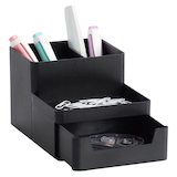 Artikelbild 1 für Zeller Schreibtisch-Organizer Utensilien schwarz Kunststoff 4 Fächer 15,3 x 11,2 x 9,3 cm, Artikelnummer 165169