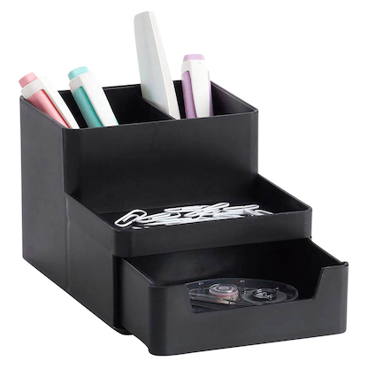 Artikelbild 17 für Zeller Schreibtisch-Organizer Utensilien schwarz Kunststoff 4 Fächer 15,3 x 11,2 x 9,3 cm, Artikelnummer 165169