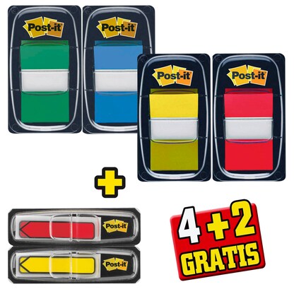 Artikelbild 19 für AKTION: Post-it® Index Haftmarker farbsortiert 4x 50 Streifen + GRATIS 2x Index-Pfeile à 24 Streifen, Artikelnummer 161802