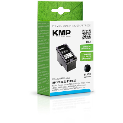 Artikelbild 2 für KMP H42 schwarz Druckerpatrone kompatibel zu HP 350XL (CB336EE), Artikelnummer 599001