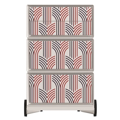 Artikelbild 3 für PAPERFLOW easyBox Vintage Rollcontainer weiß, bunt 4 Auszüge 39,0 x 43,6 x 64,2 cm, Artikelnummer 215219