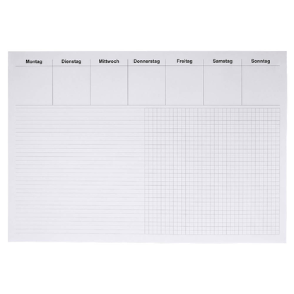Artikelbild 5 für RNK-Verlag Schreibtischunterlage Office - liniert & kariert weiß Papier 48,0 x 33,0 cm, 30 Blatt, Artikelnummer 335024