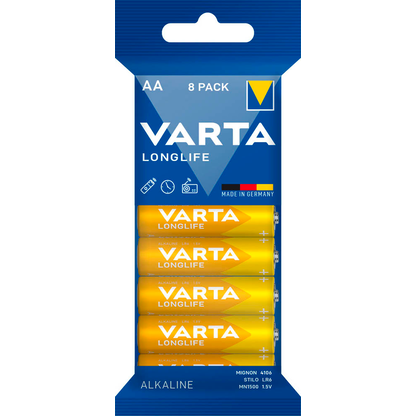 Artikelbild 3 für 8 VARTA Batterien LONGLIFE Mignon AA 1,5 V, Artikelnummer 856211