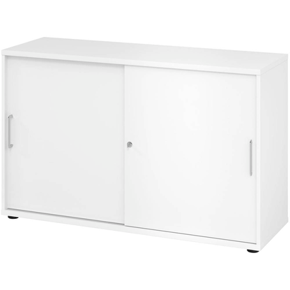 Artikelbild für HAMMERBACHER Schiebetürenschrank 1752S, V1752S/W/W/BS weiß 1 Fachboden 120,0 x 40,0 x 74,8 cm, Artikelnummer 992750