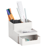 Artikelbild 1 für Zeller Schreibtisch-Organizer Utensilien grau Kunststoff 4 Fächer 15,3 x 11,2 x 9,3 cm, Artikelnummer 165197