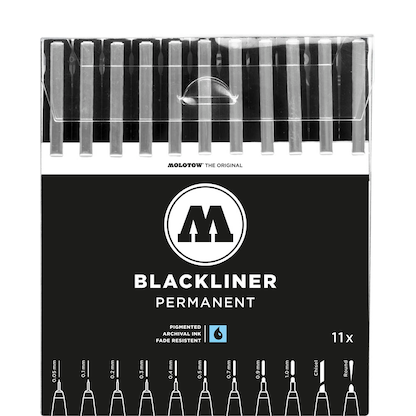 Artikelbild 21 für MOLOTOW BLACKLINER Complete Fineliner-Set schwarz, 11 St., Artikelnummer 492020