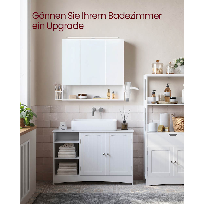 VASAGLE Spiegelschrank weiß 70,0 x 14,5 x 70,0 cm
