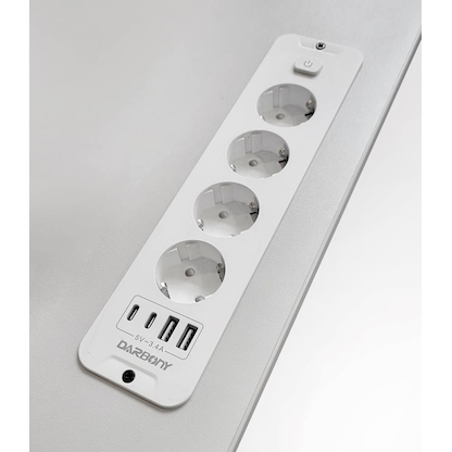 Artikelbild 9 für Kerkmann Move 1 plus elektrisch höhenverstellbarer Schreibtisch weiß rechteckig, T-Fuß-Gestell grau 180,0 x 80,0 cm, Artikelnummer 510218