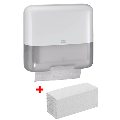 Artikelbild 15 für TORK Papierhandtuchspender-Set Elevation H3 Classic Mini 953101 weiß Kunststoff, Artikelnummer 118000