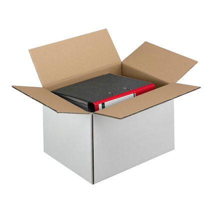 Artikelbild für 20 Nestler Wellpapp-Faltkartons 2-wellig weiß 44,3 x 32,3 x 27,8 cm Außenmaß, Artikelnummer 598607