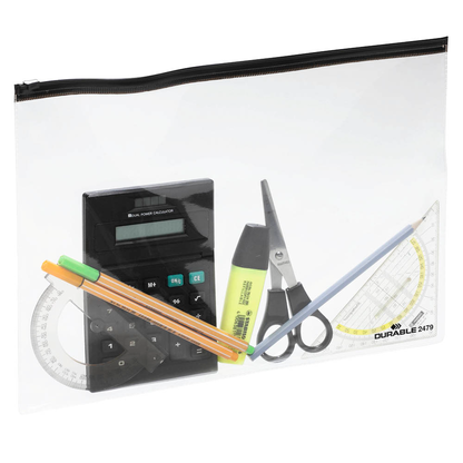 Artikelbild 2 für DURABLE Gleitverschlussbeutel ZIP BAG transparent/schwarz 0,43 mm, 5 St., Artikelnummer 611069