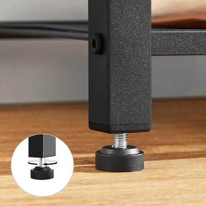 Artikelbild 9 für VASAGLE Garderobenbank mit Haken und Schuhrost HSR45BX braun, schwarz Metall 80,0 cm, Artikelnummer 262947