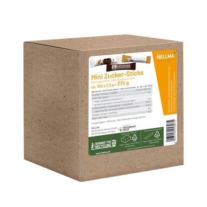 Artikelbild 3 für HELLMA Mini Zuckersticks, 150x 2,5 g, Artikelnummer 404927
