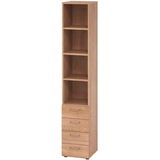 Artikelbild 1 für HAMMERBACHER Regalschrank 964S4, V964S4/N/N/BS nussbaum 40,0 x 42,0 x 215,6 cm, Artikelnummer 380804