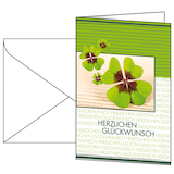 Artikelbild 1 für 10 SIGEL Glückwunschkarten Kleeblatt DIN A6, Artikelnummer 158808