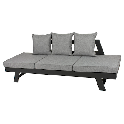 Artikelbild 3 für Garden Pleasure Loungesofa DONNA hellgrau, anthrazit Metall, 7-teilig, Artikelnummer 380107
