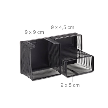 Artikelbild 4 für relaxdays Schreibtisch-Organizer schwarz Metall 3 Fächer 18,5 x 9,5 x 10,0 cm, Artikelnummer 516854